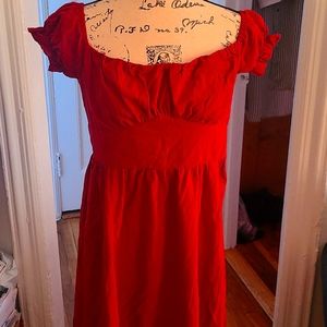 Off the shoulder Rust color Dress
